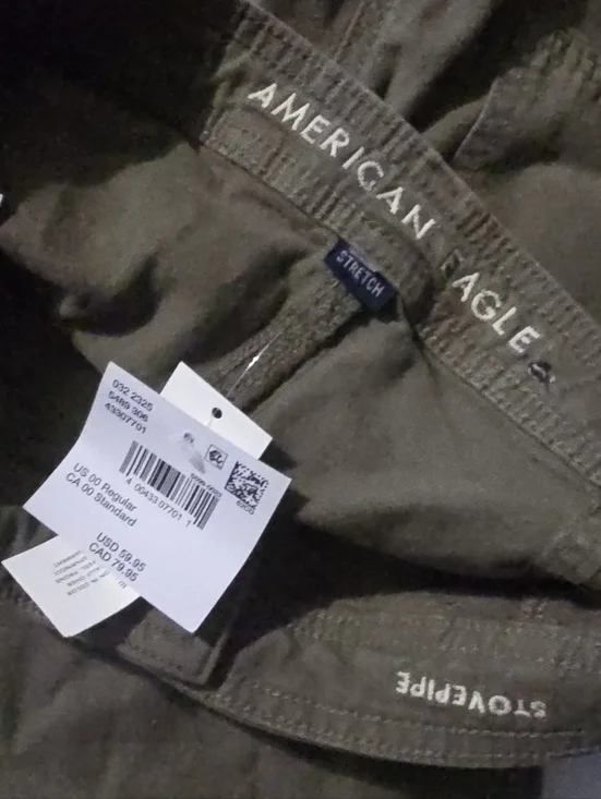 American Eagle Outfitters Olive Green Stovepipe Pants - Picture 6 of 7